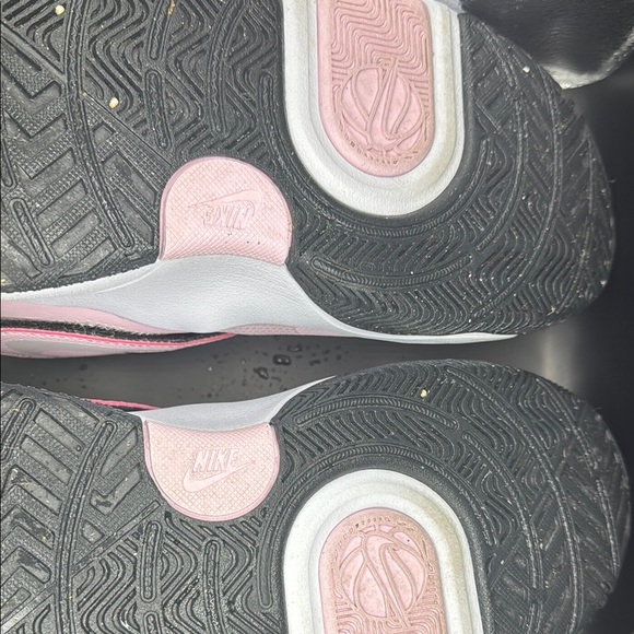 Nike Pink and Black Athletic Shoes with Strap Design - Picture 11 of 12